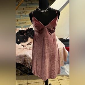 Victoria's Secret Dusty Rose Velvet Slip